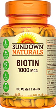 Sundown Naturals Non-GMO Biotin 1000mcg