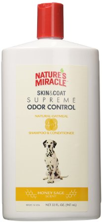 Nature's Miracle Supreme Odor Control Natural Oatmeal Shampoo & Conditioner - Honey Sage Scent - 32 oz
