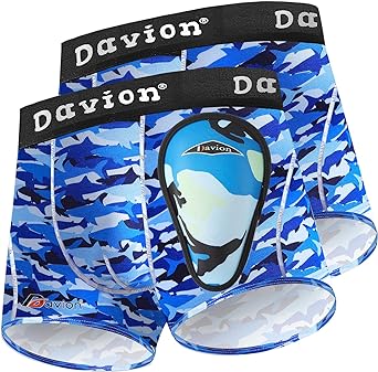 Youth Boys Baseball Cup Underwear with Soft Protective Athletic Cup,Boys Compression Shorts for Football, Lacrosse