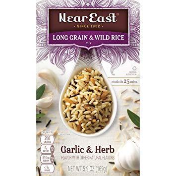 Near East Long Grain & Wild Rice Mix, Garlic & Herb, 5.9oz Box