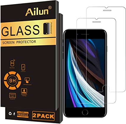 Ailun Screen Protector Compatible for Apple iPhone SE 2020 2nd Generation,iPhone 8,7,6s,6, 4.7inch Tempered Glass 0.25MM 2 Pack