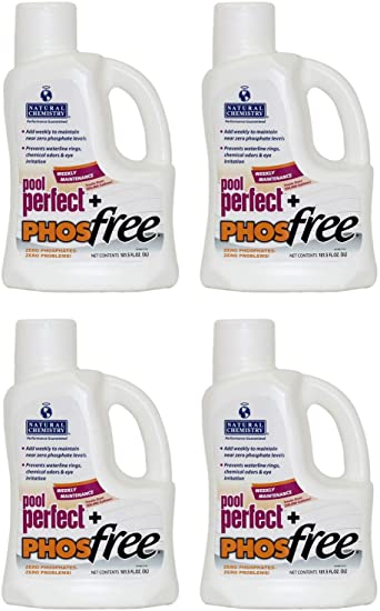 Natural Chemistry Spa Swimming Pool Perfect Plus PHOSfree, 3 Liters (4 Pack)