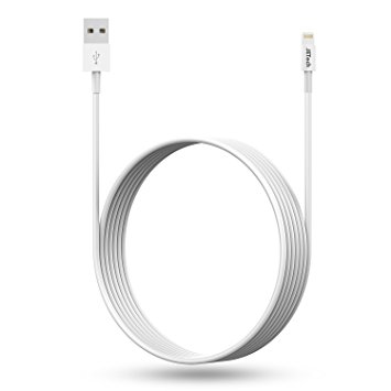 Lightning Cable, JETech 10ft USB Sync and Charging Lightning Cable for iPhone 6/6s/5/SE, iPad 4, iPad Air 1/2, iPad mini, iPad Pro (White) - 0458