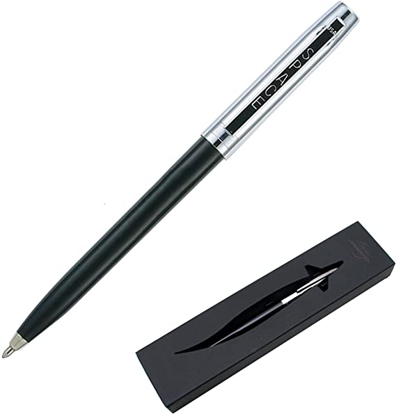 Fisher Space Pen Apollo Cap-O-Matic Black-Chrome Cap Ball Pen -Gift Box Fs251