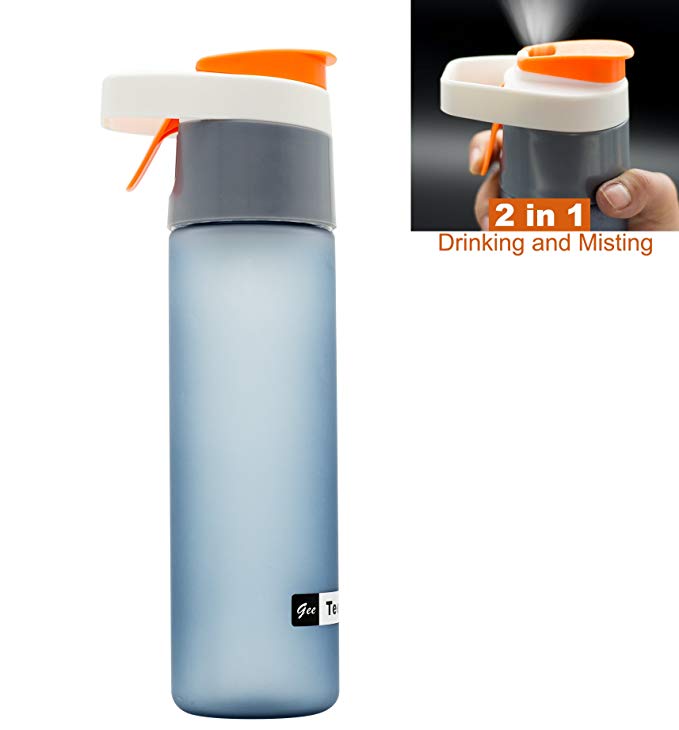 Teentumn Sports Water Bottle, Drinking and Spraying Bottle for Humidification and Cooling, 20oz (600ml)
