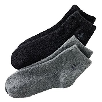 Earth Thereapeutics Aloe Socks Aloe Moisture 2 Pairs Black & Grey