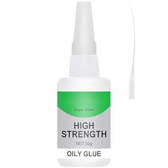 High Strength Oily Glue, Super Glue for Plastic, Welding High-Strength Oily Glue, Used For Quick Repair Of Plastic, Metal, Wood, Glass, Jade And So On, Quick Drying & Very Flexible, 50g