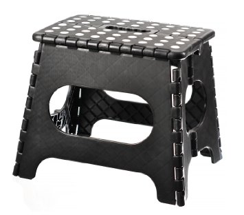 Home-it Super quality Folding Step Stool great for kids and adults 11 Inches Black holds up to 300 LBS