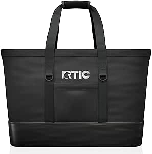 RTIC Everyday Insulated Tote Bag, Large Reusable Thermal Cooler with Zippered Top for Beach, Grocery, Shopping, 35 L Capacity