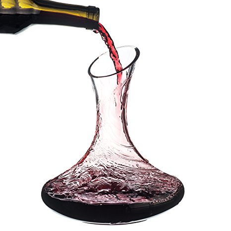 Vinomaster Crystal Red Wine Decanter Carafe - Best Set for Aerating Red & White