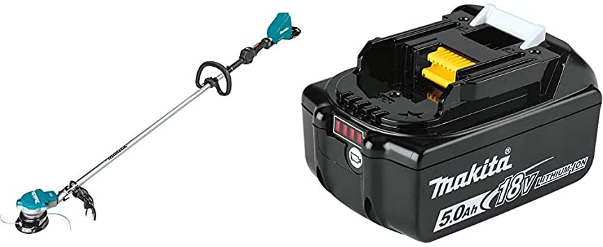 Makita XRU15Z 18V X2 (36V) LXT Lithium-Ion Brushless Cordless String Trimmer with BL1850B 18V LXT Lithium-Ion 5.0Ah Battery