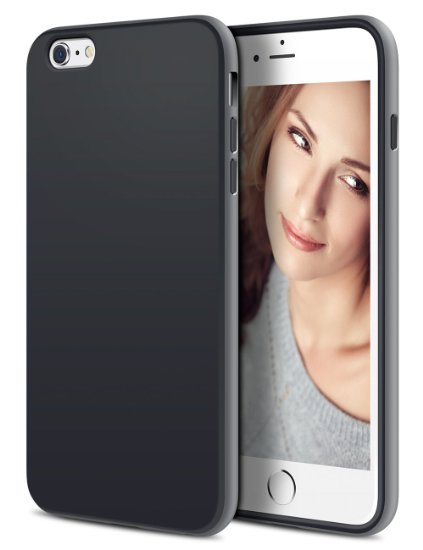 iPhone 6S Case LoHi Apple iPhone 66s Ultra Slim Case Shockproof TPU Cover GrayBlack