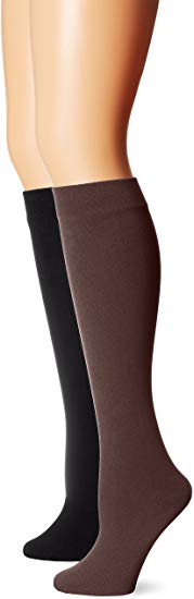 Muk Luks Women's Fleece Lined 2-Pair Pack Knee High Socks