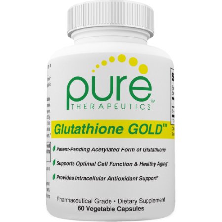S-Acetyl Glutathione GOLD - 60 Vegetable Capsules (2 Month Supply) 200mg of S-Acetyl-Glutathione *PER CAPSULE* Efficient Once a Day Dosage | Patent-Pending, Acetylated Form of Glutathione | Supports Natural Antioxidant Activity | Free of Magnesium Stearate | Pharmaceutical Grade S-Acetyl-Glutathione