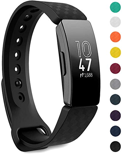 findway Compatible with Fitbit Inspire HR Bands/Fitbit Inspire Band, Adjustable Soft Silicone Inspire Straps for Women Men Sports Replacement Accessories Bands for Inspire/Inspire HR Fitness Tracker