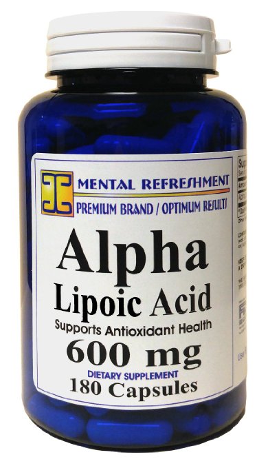 Mental Refreshment: Alpha Lipoic Acid 600mg 180caps