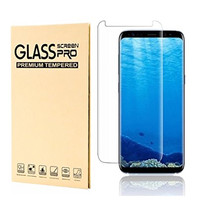 Samsung Galaxy S8 Tempered Glass Screen Protector, Jjing Half ScreenTempered Glass Screen Protector [Case Friendly] [Anti-Scratch][Anti-Fingerprint][Bubble Free] for Samsung Galaxy S8