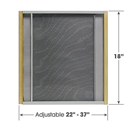 Tapix Adjustable Window Screen Built To Help Air Circulate Through Your Home, Adjusts Its Width Within a Range of 22" - 37" - 18 in high, Installs in Seconds No Tools Needed