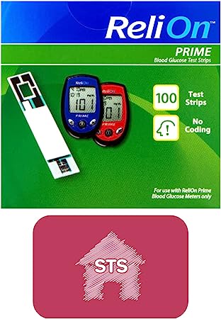 ReliOn Prime Blood Glucose Test Strips, 100 Count   STS Sticker.