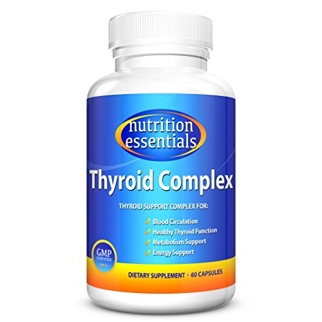 Nutrition Essentials Thyroid Complex | Improves Blood Circulation & Increases Metabolism | Natural Iodine Supplement | Best Treatment for Thyroid Disorders | GMP Approved | Made in USA | 60 Capsules