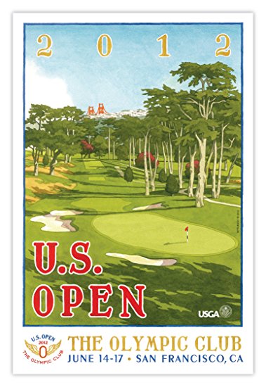 Signed 2012 U.S. Open Poster by Lee Wybranski