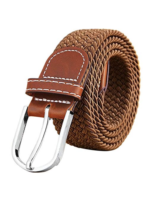 Acexy Braided Elastic Stretch Woven Belt Inlay Multi-Color Options