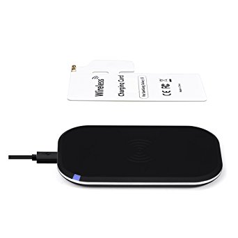 3 Coils Wireless Charger, CHOE Qi Wireless Charger for iPhone 8/8 Plus, iPhone X, Galaxy S7/ S7 edge/ Note 5/ S6/ S6 Edge/S6 Edge Plus and More with Wireless Charging Receiver