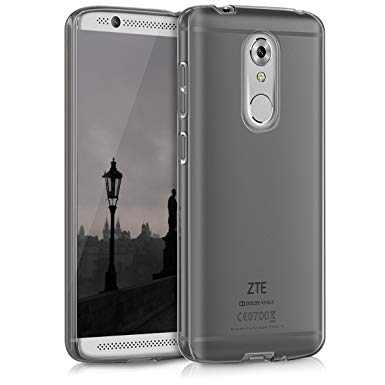 kwmobile Crystal Case for ZTE Axon 7 Mini - Soft Flexible TPU Silicone Back Door Protective Cover - Black