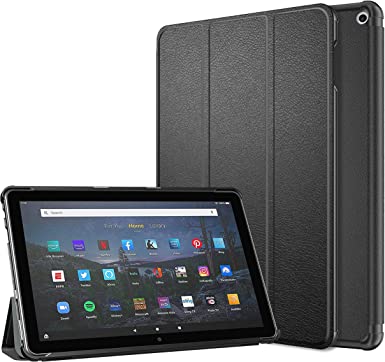 Supveco Case for All New Fire HD 10 Tablet 11th Generation and Fire HD 10 Plus 2021 - Ultra Slim Smart Cover with Auto Wake/Sleep for Fire HD 10 Tablet 10.1 Inch, Black