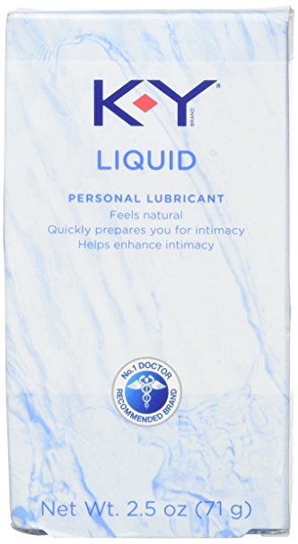 K-Y Liquid Personal Lubricant, 2.5 oz - Water Based and Natural Feeling