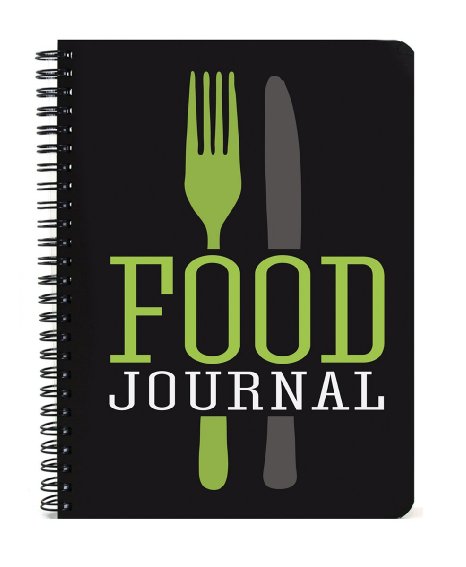 BookFactory Food Journal 5x7-Inch., 120 Pages, Thick Translucent Cover, High Quality Wire-O Binding (JOU-120-57CW-A-Food)