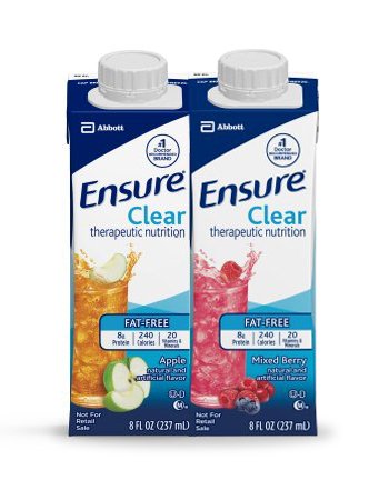 Ensure Clear 16 x Apple, 8 Ounce and 16 x Mixed Berry, 8 Ounce - 32 Total Combo Pack