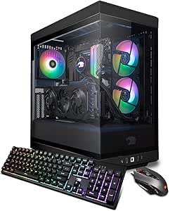 iBUYPOWER Y40 Black Gaming PC Computer Desktop Y40BI9N47T01 (i9 14900KF, RTX 4070Ti 12GB, 32 GB DDR5 5600 RGB (16GB x 2), 2TB NVME, WiFi Ready, Windows 11 Home)