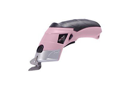 Pink Power 3.6V Lithium Ion Pink Cordless Scissors with 2 Blades for Fabric & Crafts