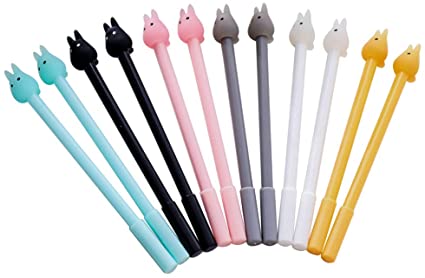 12 Pieces Jelly cat pen Liquid Ink Pens Set for Office School Supplies kids drawing Pen Gifts for Boys and Girls students Any Party Wirtting (Jelly)