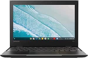 Lenovo 100e 81ER000BUS 11.6" HD Chromebook, Intel Dual-Core Celeron N3350 1.1 GHz up to 2.4 GHz, 4GB RAM, 32GB SSD, Bluetooth, USB Type C, 802.11ac, Webcam, Chrome OS (Renewed)