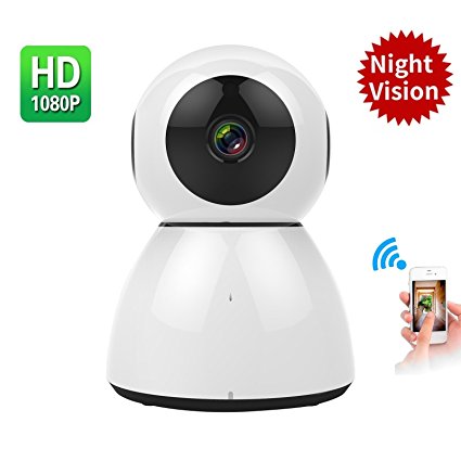 2018 Newest Snowman Wireless 1080P IP Camera, WiFi Home Security Surveillance Camera for Baby /Elder/ Pet/Nanny Monitor, Pan/Tilt, Two-Way Audio & Night Vision