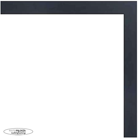 Poster Palooza 11.5x17 Contemporary Black Wood Picture Frame - UV Acrylic, Foam Board Backing, & Hanging Hardware Included!