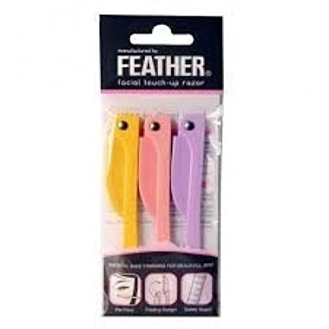 FEATHER Flamingo facial touch-up razor RFLS-P (2 PACKS - 6 Razors)