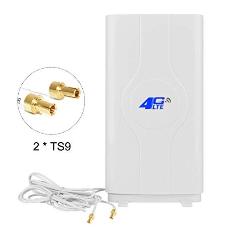 NETVIP TS9 4G LTE Antenna 30dBi High Gain Network Antennae Long Range Cell Phone Signal Booster for WiFi Router/Mobile Broadband/Hotspot Device Servers Assistant