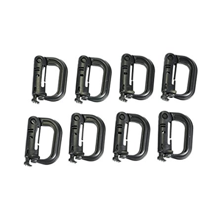 Shootmy 8 Packs Multipurpose D-Ring Locking