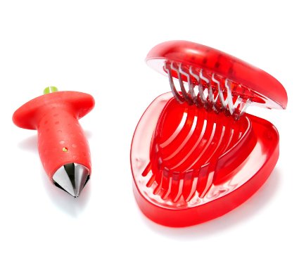 Strawberry Corer Slicer Combo Set - Time-saving Gadget to Creating Healthy Dish