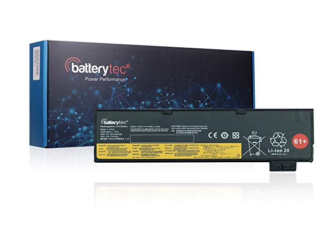 Batterytec® Battery for THINKPAD P51S T470 T570 01AV422-01AV428 SB10K97579 SB10K97581 SB10K97582 SB10K97584 SB10K97585 SB10K97597, 61 . (Not fit T470P P51). [11.1V 4400mAh, 1 Year Warranty]