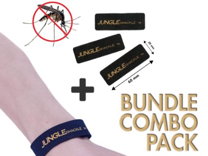 JUNGLEshackle 3 Wristband Bundle with 12 Sticker Patch Natural Mosquito Repellent Bracelet Mosquito Bracelet Mosquito Repellent Wristband Mosquito Citronella Insect Repellent Bracelet Zika Repellent