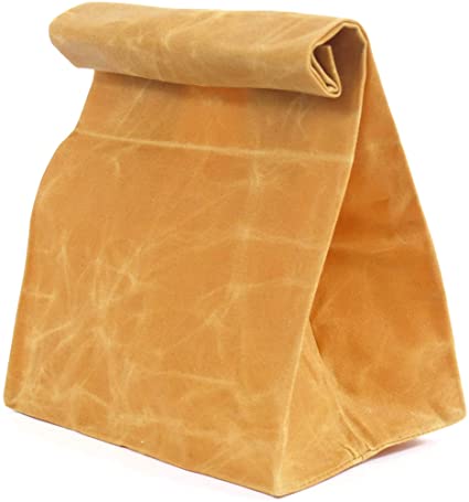 Tylson Waxed Canvas Lunch Bag. Perfect and Stylish Reusable Alternative to Paper or Plastic