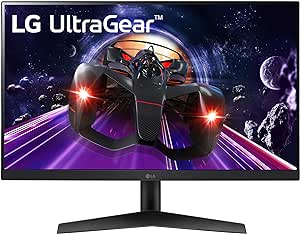 LG UltraGear Gaming Monitor 24GN60R-B, 24 Inch, 1080p, 144Hz, 1ms GtG, IPS Panel, HDR 10, AMD FreeSync Premium, Smart Energy Saving, HDMI, Displayport, Matte Black