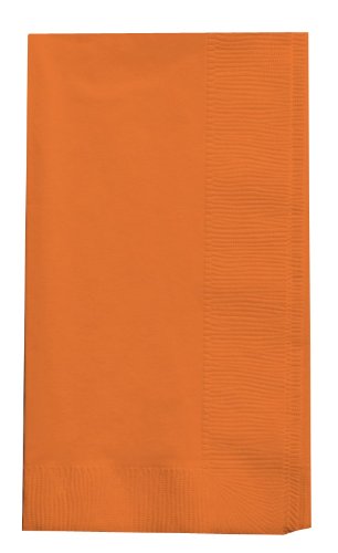 Creative Converting Touch of Color 2-Ply 50 Count Paper Dinner Napkins, Sun-Kissed Orange