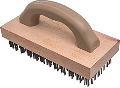 Carlisle 4067600 Ergonomic Steel Butcher Block Scratch Brush, 9-3/8”