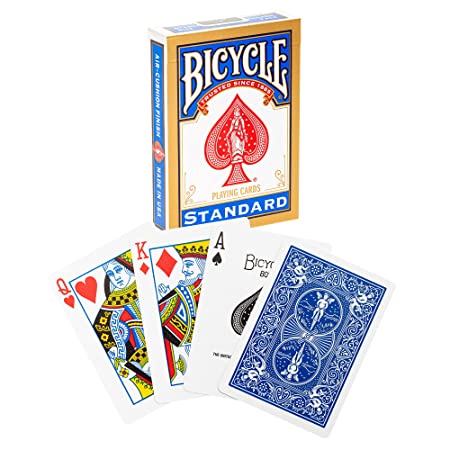 Bicycle Standard Rider Back Playing Cards, Red & Blue for All Ages,Pack of 1