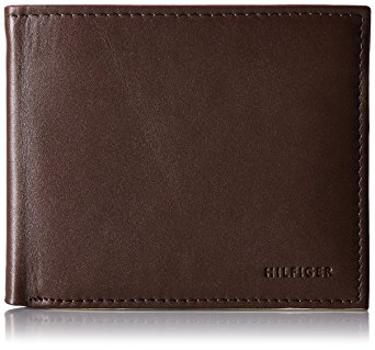 Tommy Hilfiger Men's Donny Genuine Leather Double Billfold Passcase Wallet